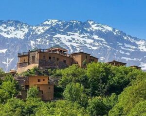 Atlas Mountains Morocco landscape showing High Atlas peaks and natural physical features of Morocco