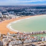 best sunbathing beaches in Morocco with golden sand and Atlantic coastline views