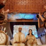 wedding traditions in Morocco bride ceremony with traditional dress and cultural rituals